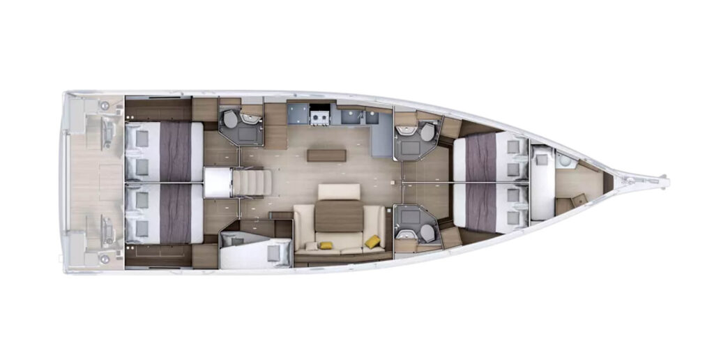 Oceanis 52 Kos 52 layout