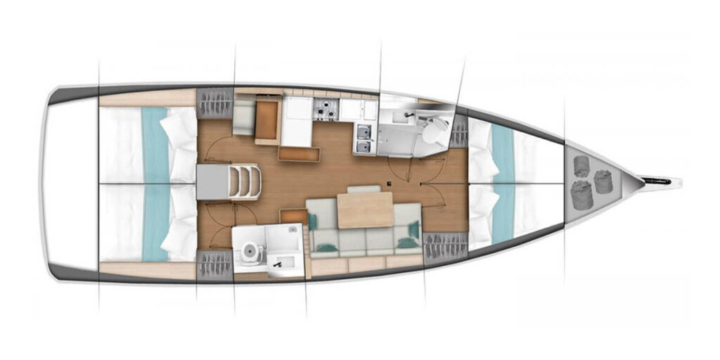 Sun Odyssey 440 layout